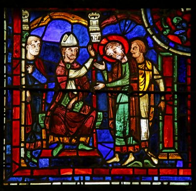 Escena de la Vida de San Martín, Catedral de Chartres de French School